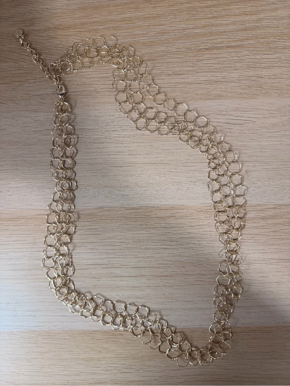 Talbots Gold Honeycomb Multi-Strand Necklace